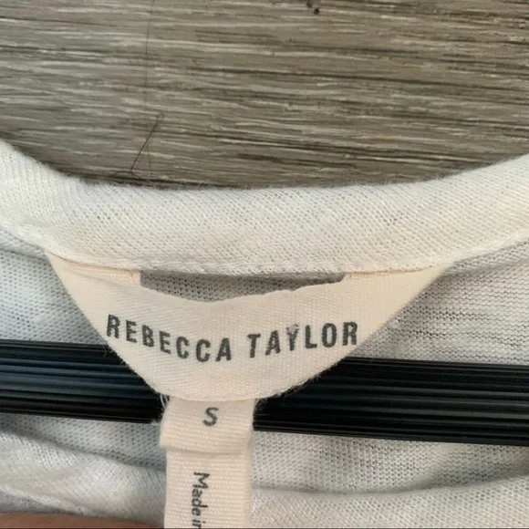 Rebecca Taylor Linen and Silk Blouse  Size S - Picture 9 of 11